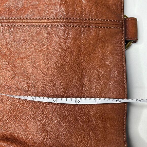 Frye Leather Ring Tote Shoulder Hobo Purse Cognac Brown Like New! - Picture 10 of 14
